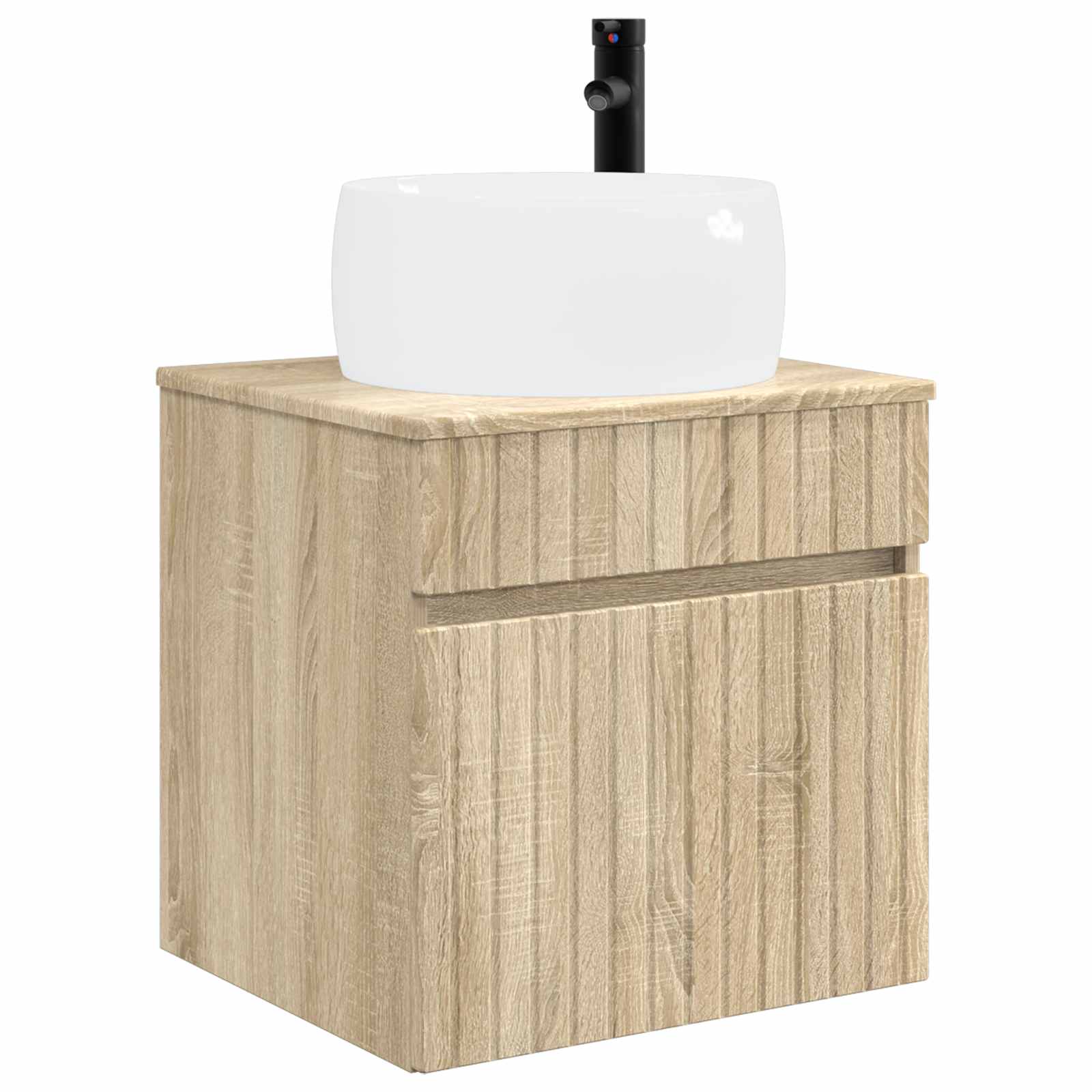 Umivaonik s policom za zid Hrast sonoma 49 x 44,5 x 66 cm