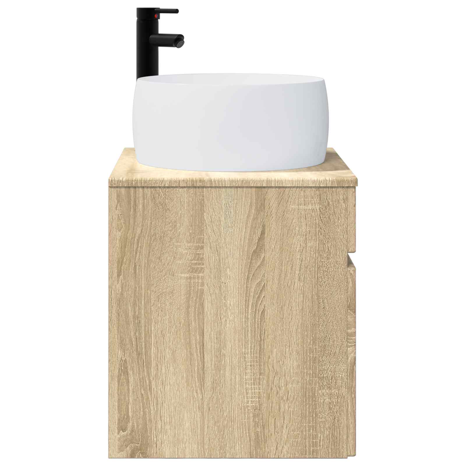Umivaonik s policom za zid Hrast sonoma 49 x 44,5 x 66 cm