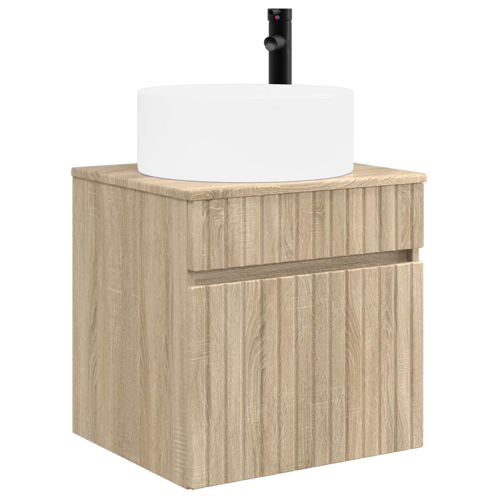 Umivaonik s policom za zid Hrast sonoma 49 x 44,5 x 65,5 cm