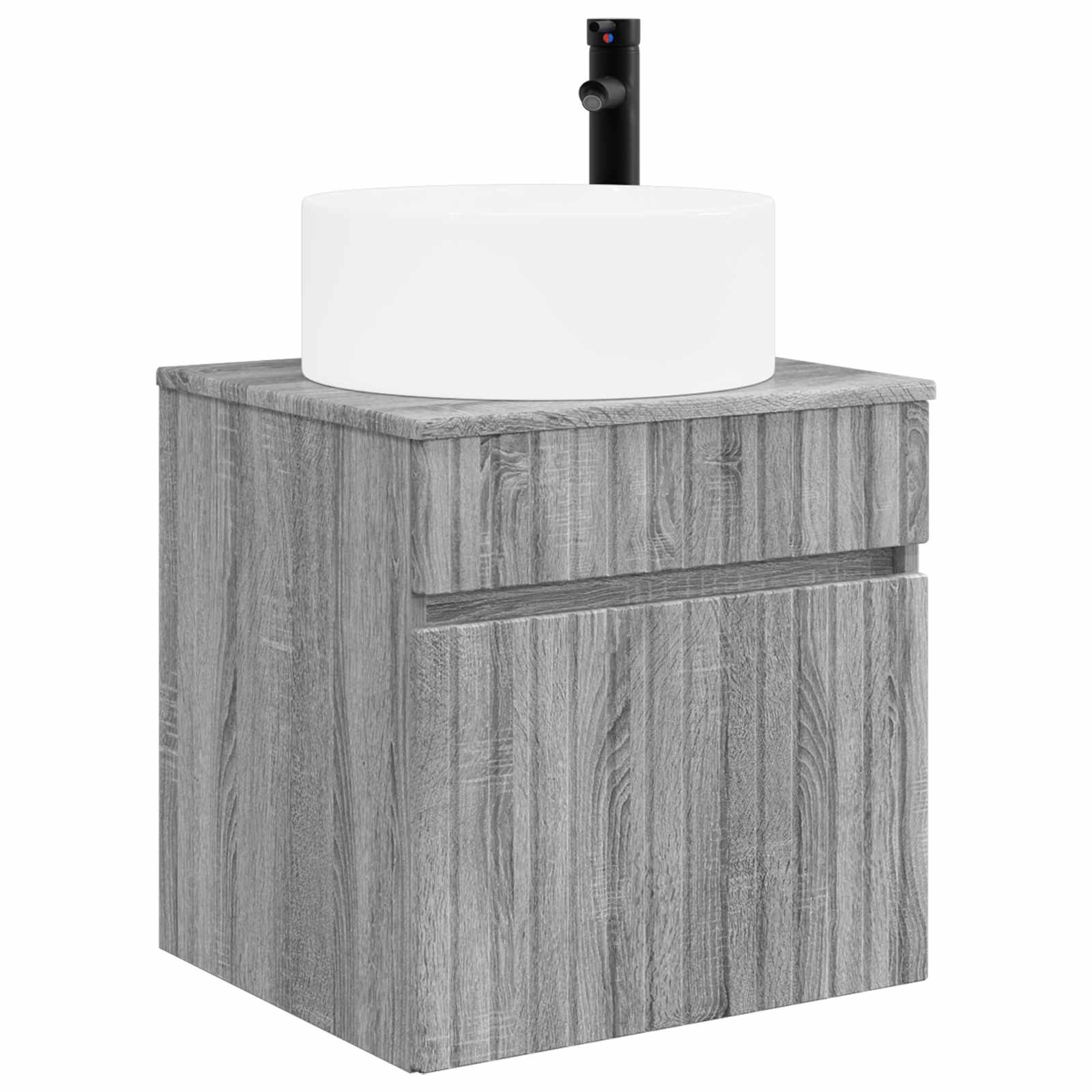 Umivaonik s policom za zid Siva Sonoma 49 x 44,5 x 65,5 cm
