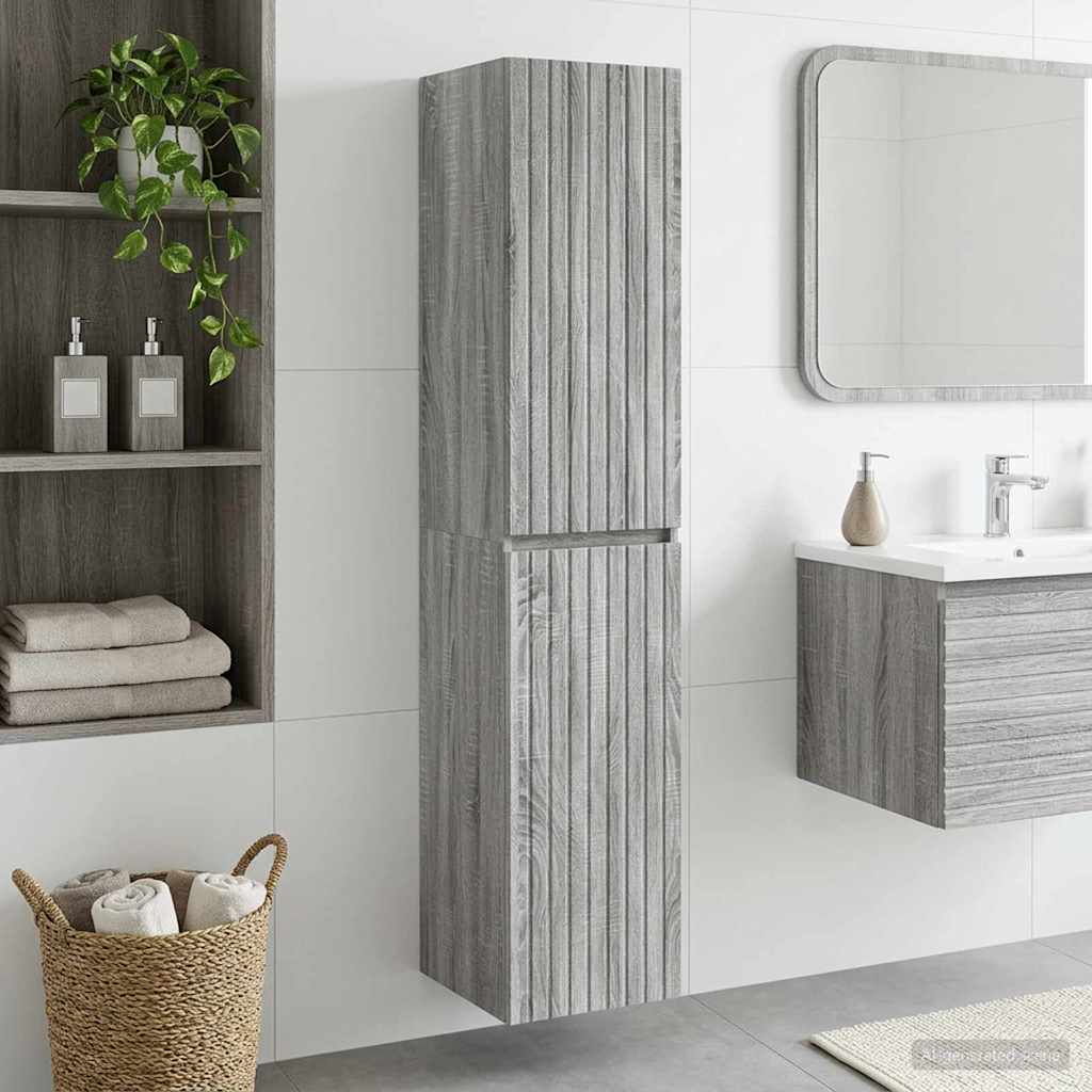 Ormar za Kupaonicu na Zidu Siva Sonoma 33 x 34,5 x 160 cm