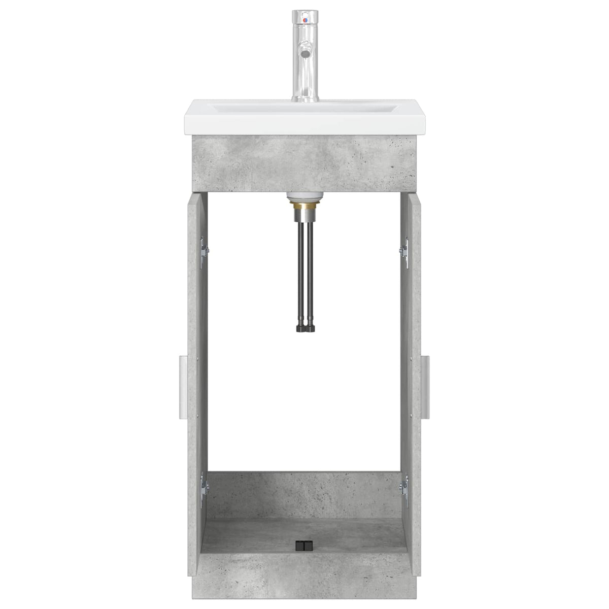 Kupaonski umivaonik s sudoperom Betonska siva 42 x 40 x 84,5 cm