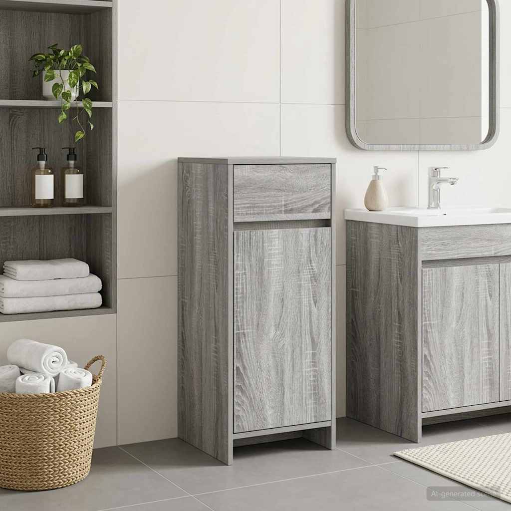 Kupaonski ormar Siva Sonoma 35 x 36,5 x 85 cm Konstruirano drvo