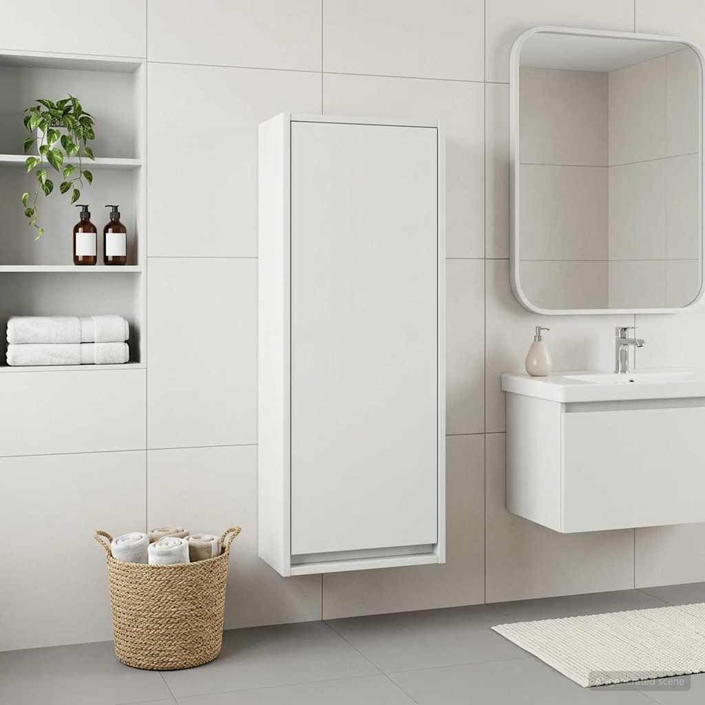 Umivaonik s policom za zid Bijela 35 x 20 x 81 cm