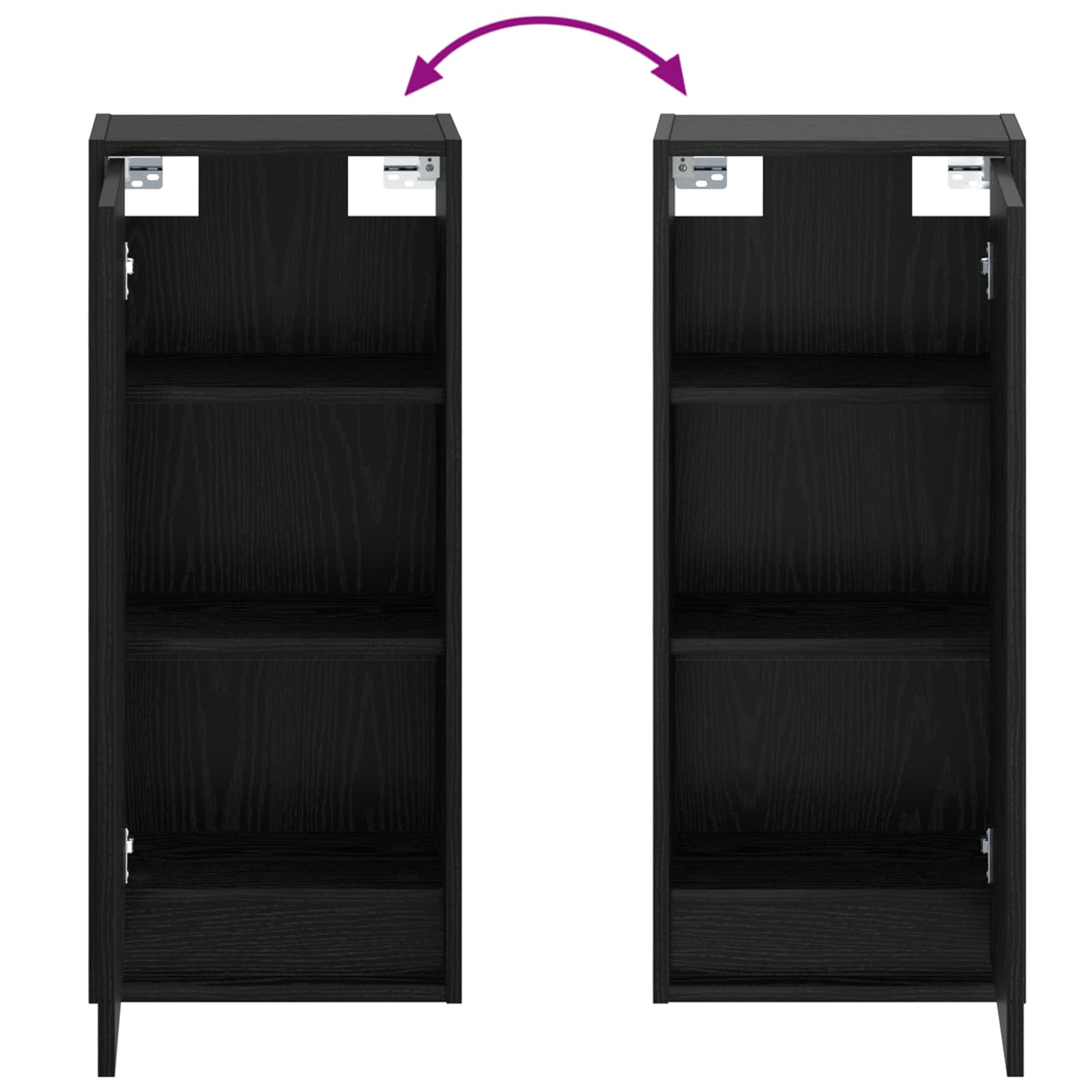 Umivaonik s policom za zid Crni hrast 35 x 20 x 81 cm