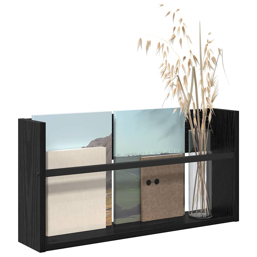 Polica za časopise Crni hrast 60 x 12 x 30 cm Konstruirano drvo