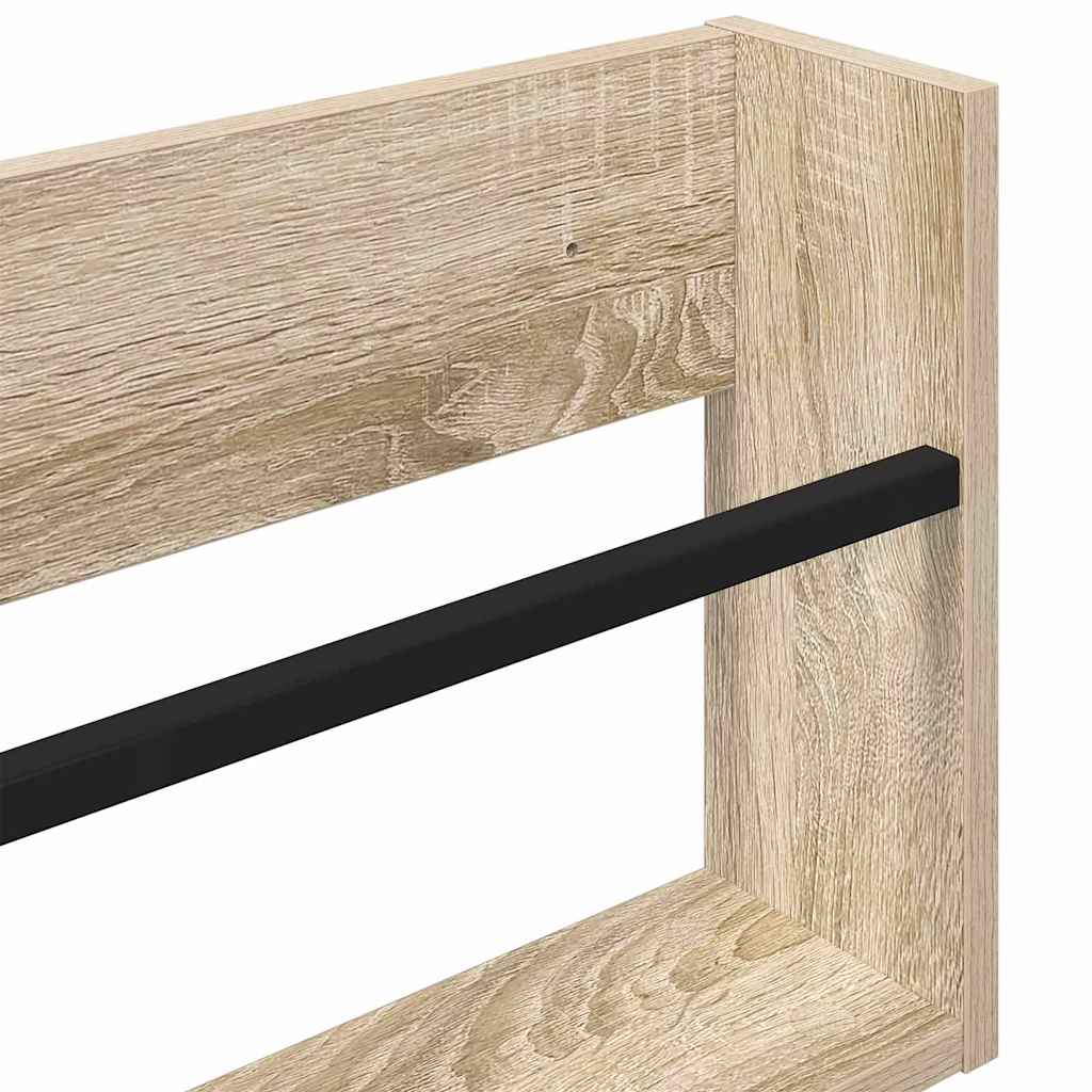 Polica za časopise s policom 2 pcs Sonoma hrast 60 x 12 x 30 cm