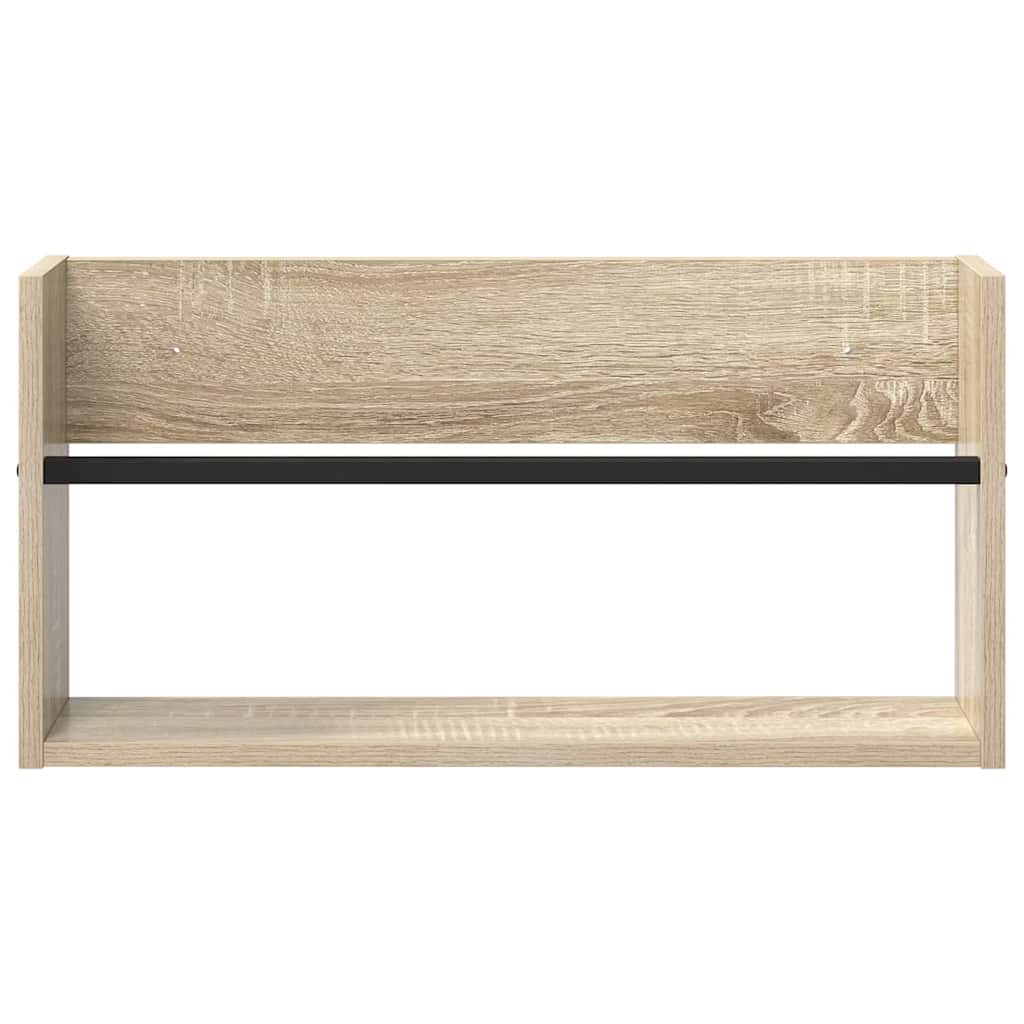Polica za časopise s policom 2 pcs Sonoma hrast 60 x 12 x 30 cm