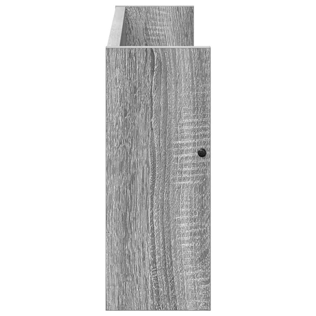 Polica za časopise s policom Zidne Siva Sonoma 60 x 12 x 30 cm