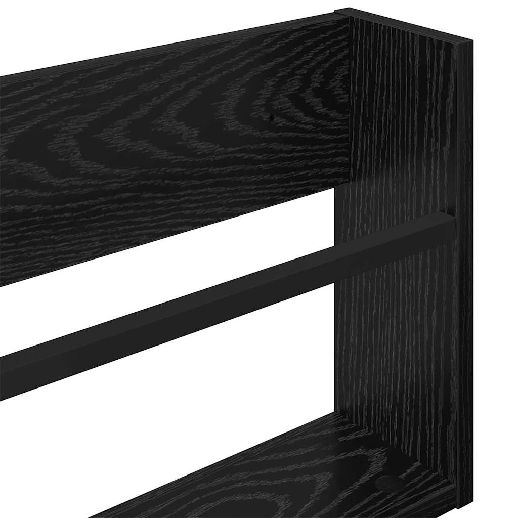 Polica za časopise Crni hrast 80 x 12 x 30 cm Konstruirano drvo