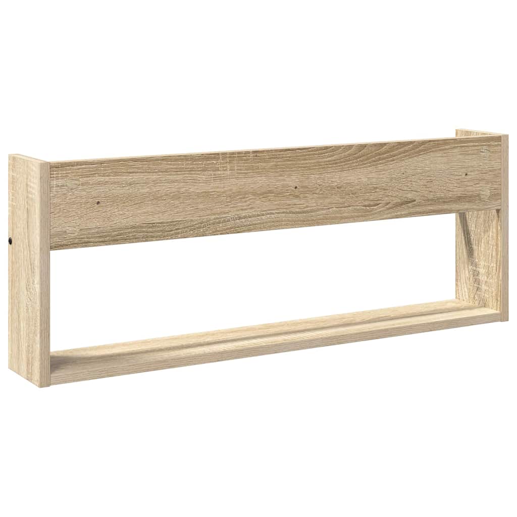 Polica za časopise s policom Zidne Sonoma hrast 80 x 12 x 30 cm