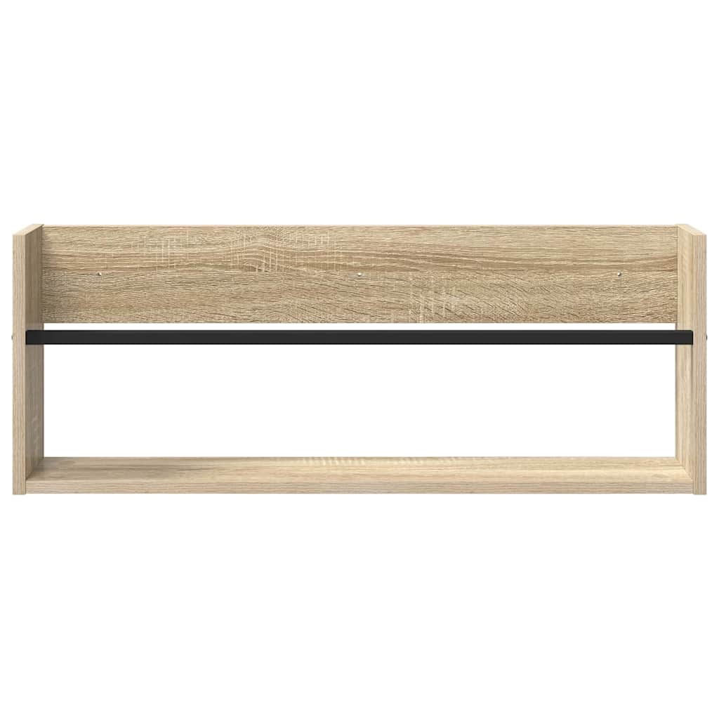 Polica za časopise s policom Zidne Sonoma hrast 80 x 12 x 30 cm