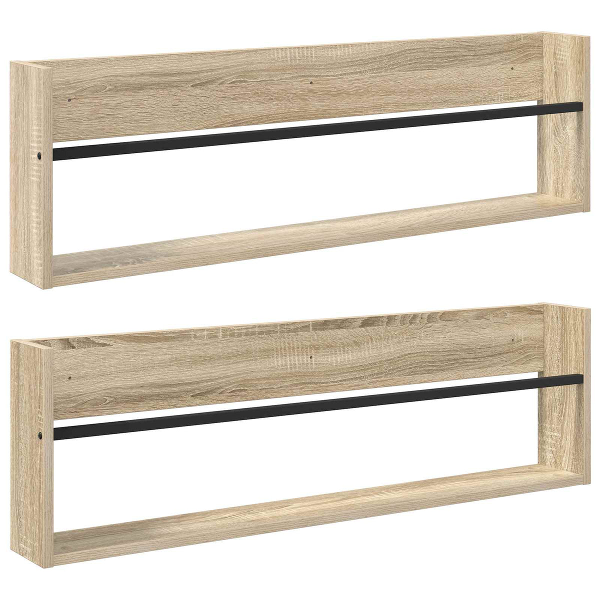 Polica za časopise Zidne 2 pcs Sonoma hrast 100 x 12 x 30 cm