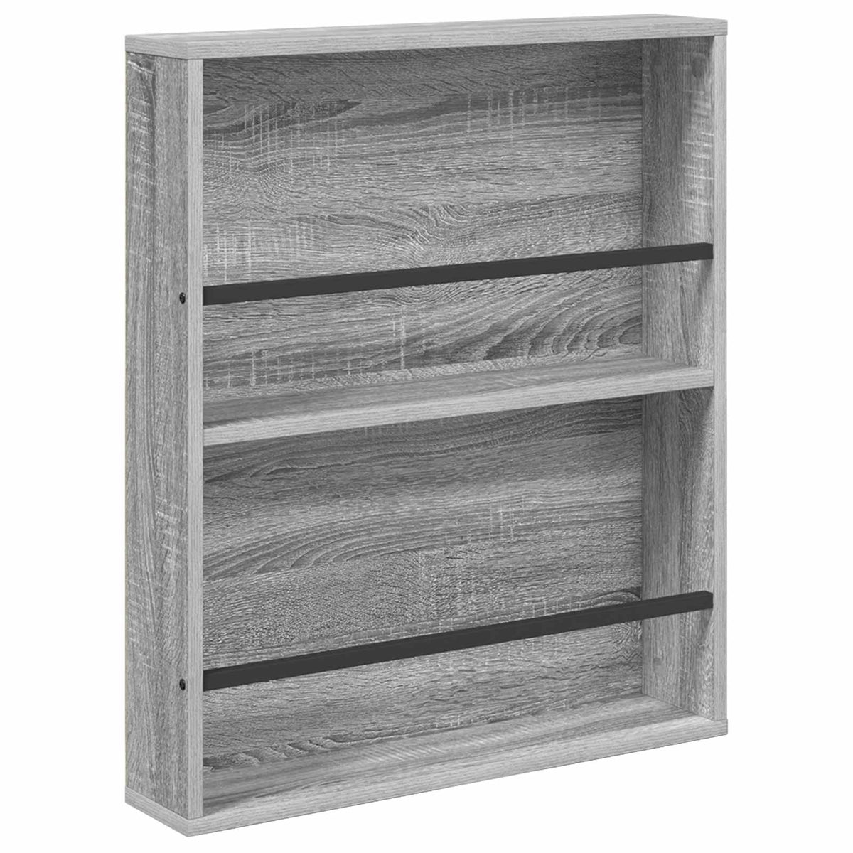 Polica za časopise s policom Zidne Siva Sonoma 60 x 12 x 70 cm