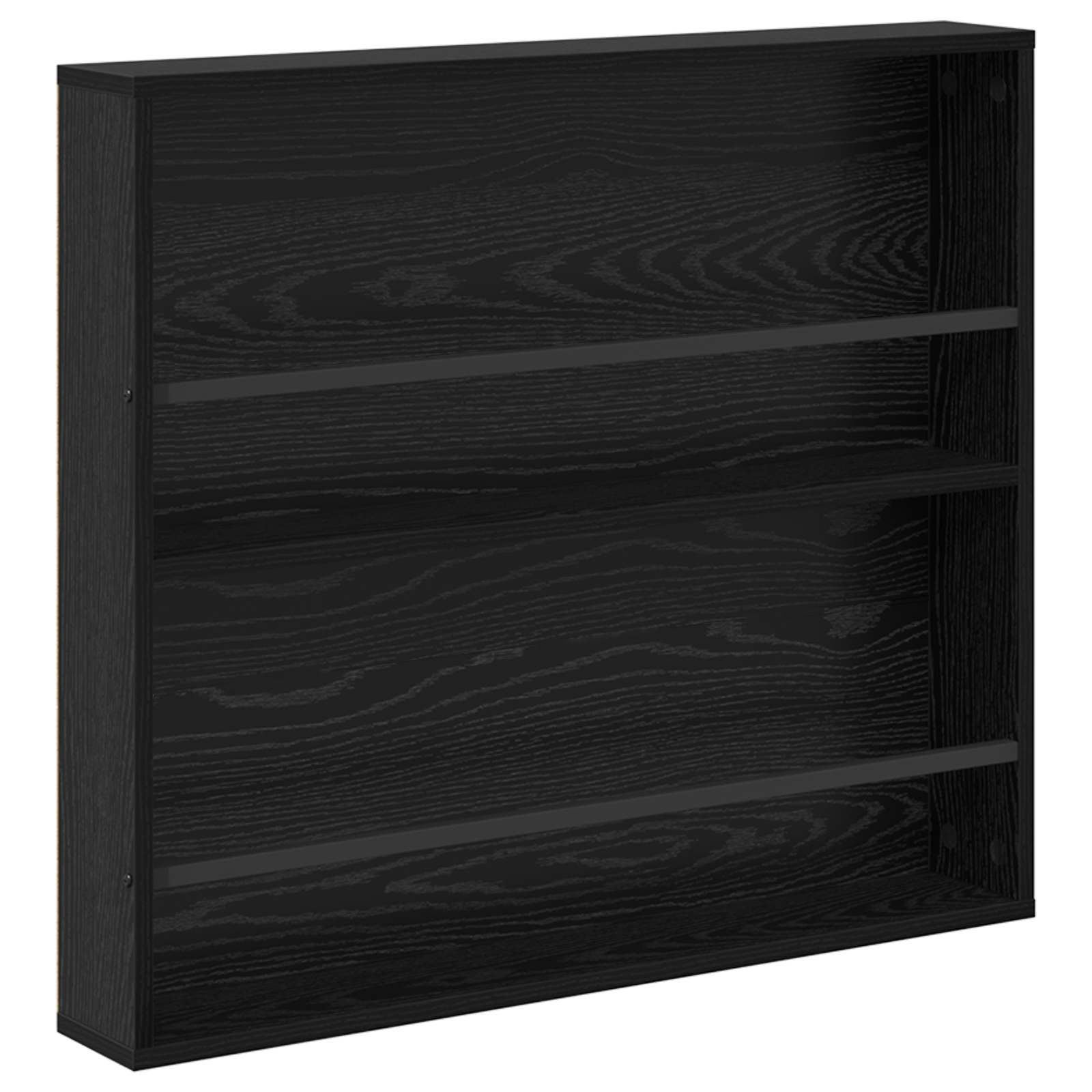 Polica za časopise s policom 2 pcs Crni hrast 80 x 12 x 70 cm