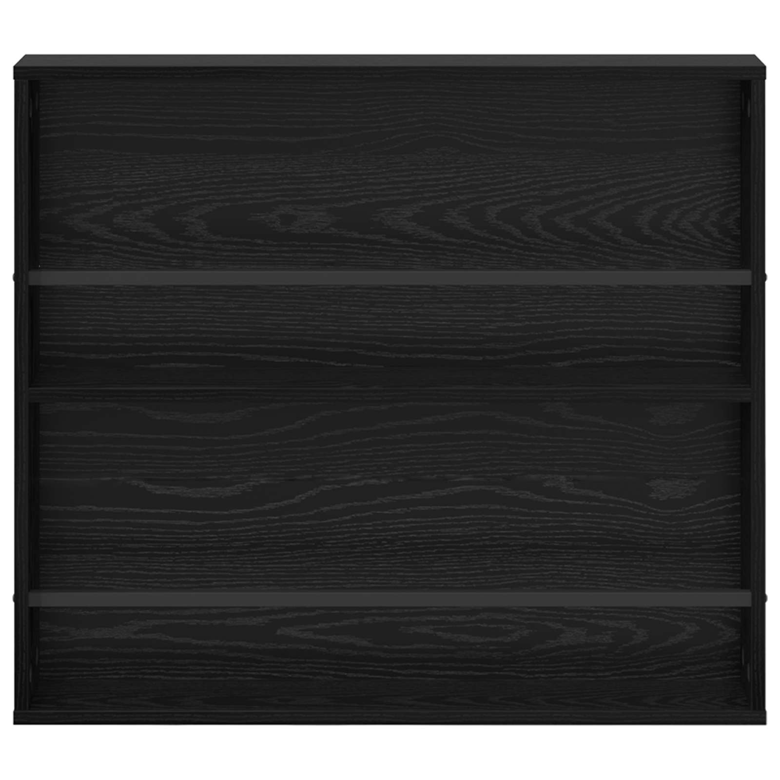 Polica za časopise s policom 2 pcs Crni hrast 80 x 12 x 70 cm