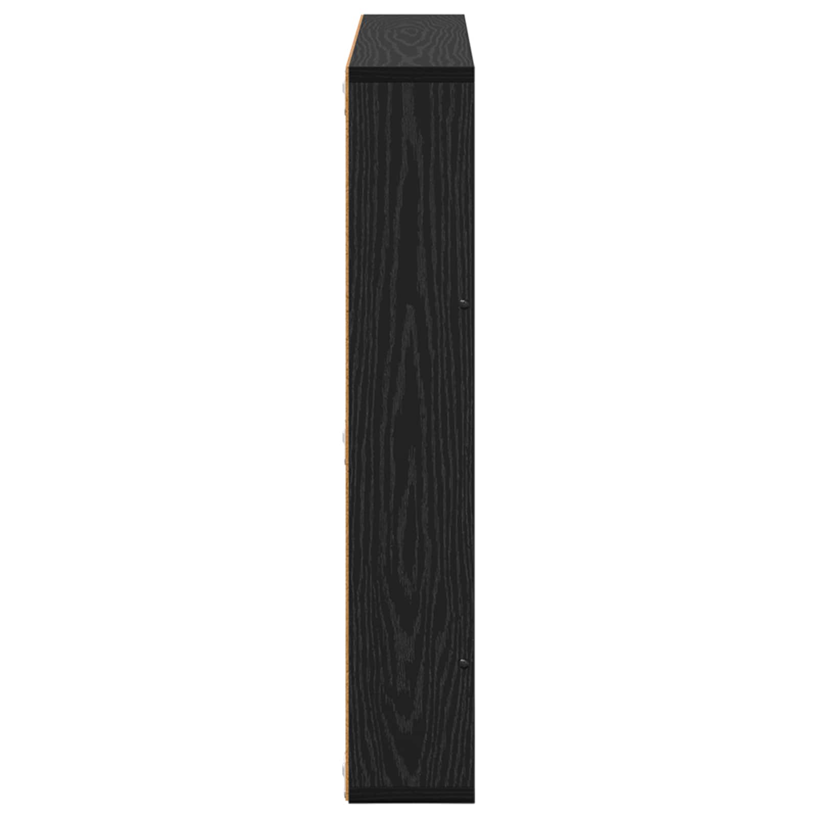 Polica za časopise s policom 2 pcs Crni hrast 80 x 12 x 70 cm