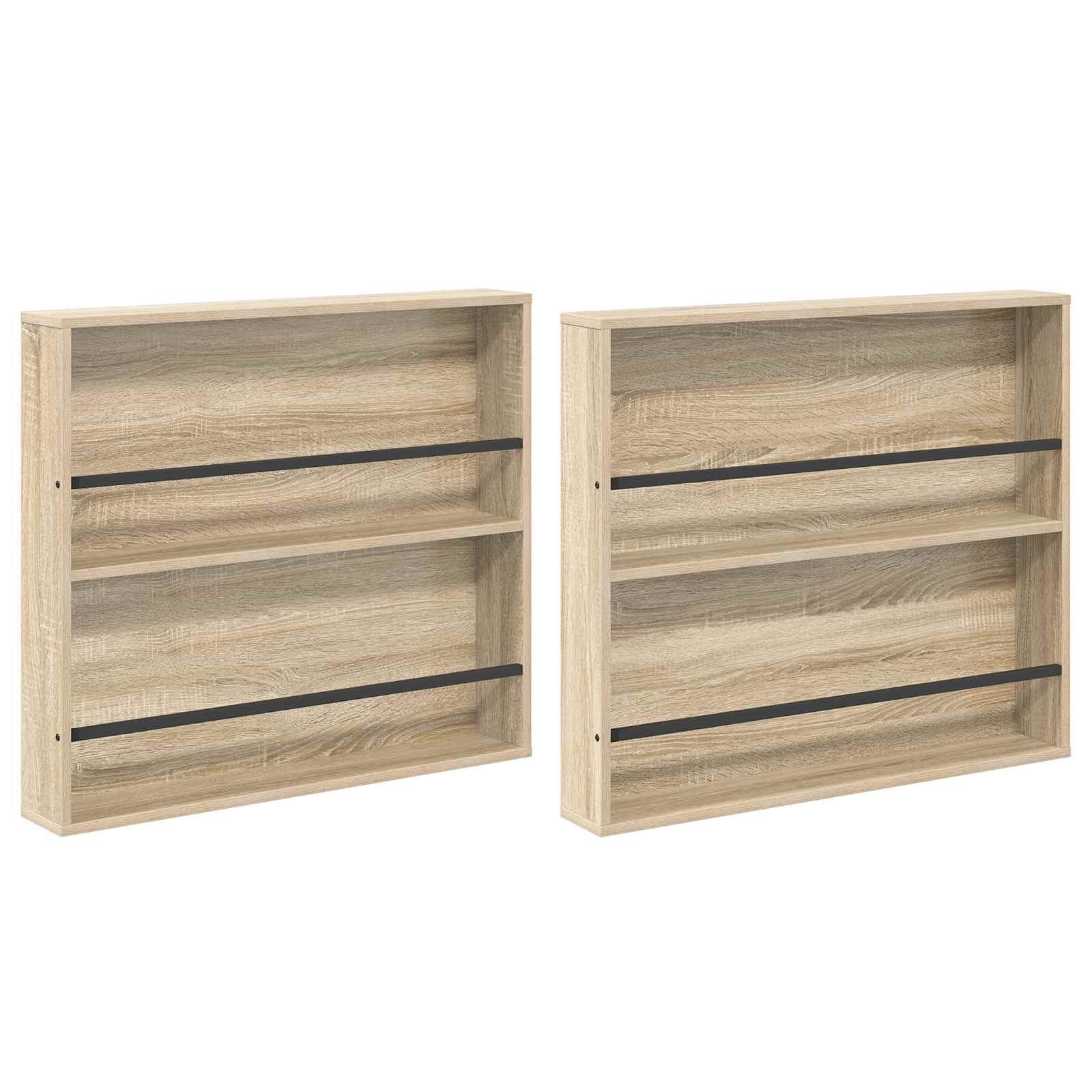 Polica za časopise s policom 2 pcs Sonoma hrast 80 x 12 x 70 cm