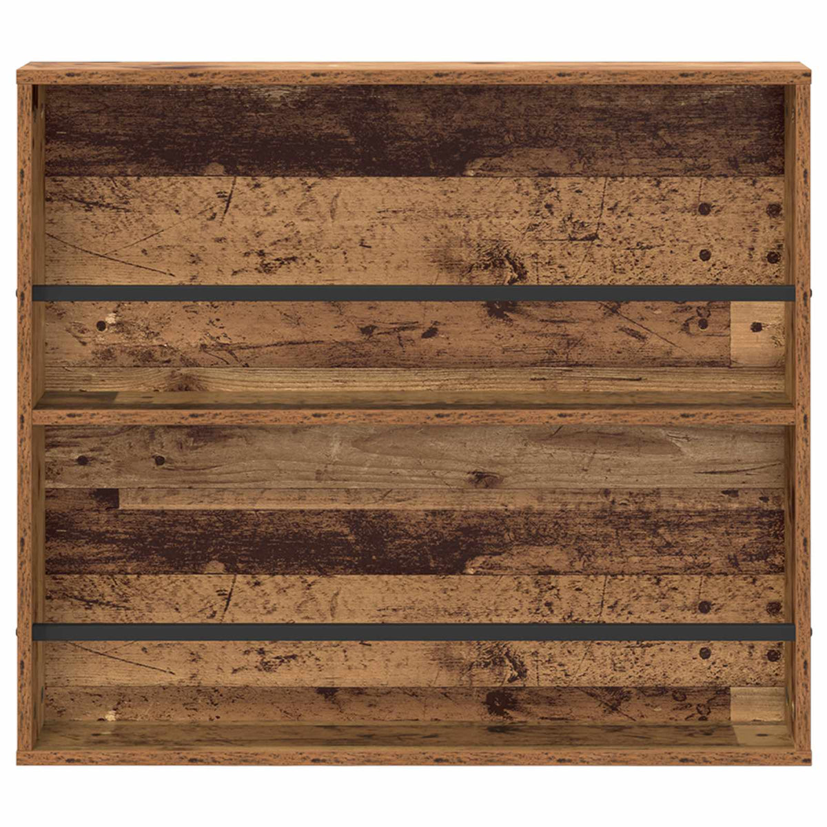 Polica za časopise s policom 2 pcs Staro drvo 80 x 12 x 70 cm
