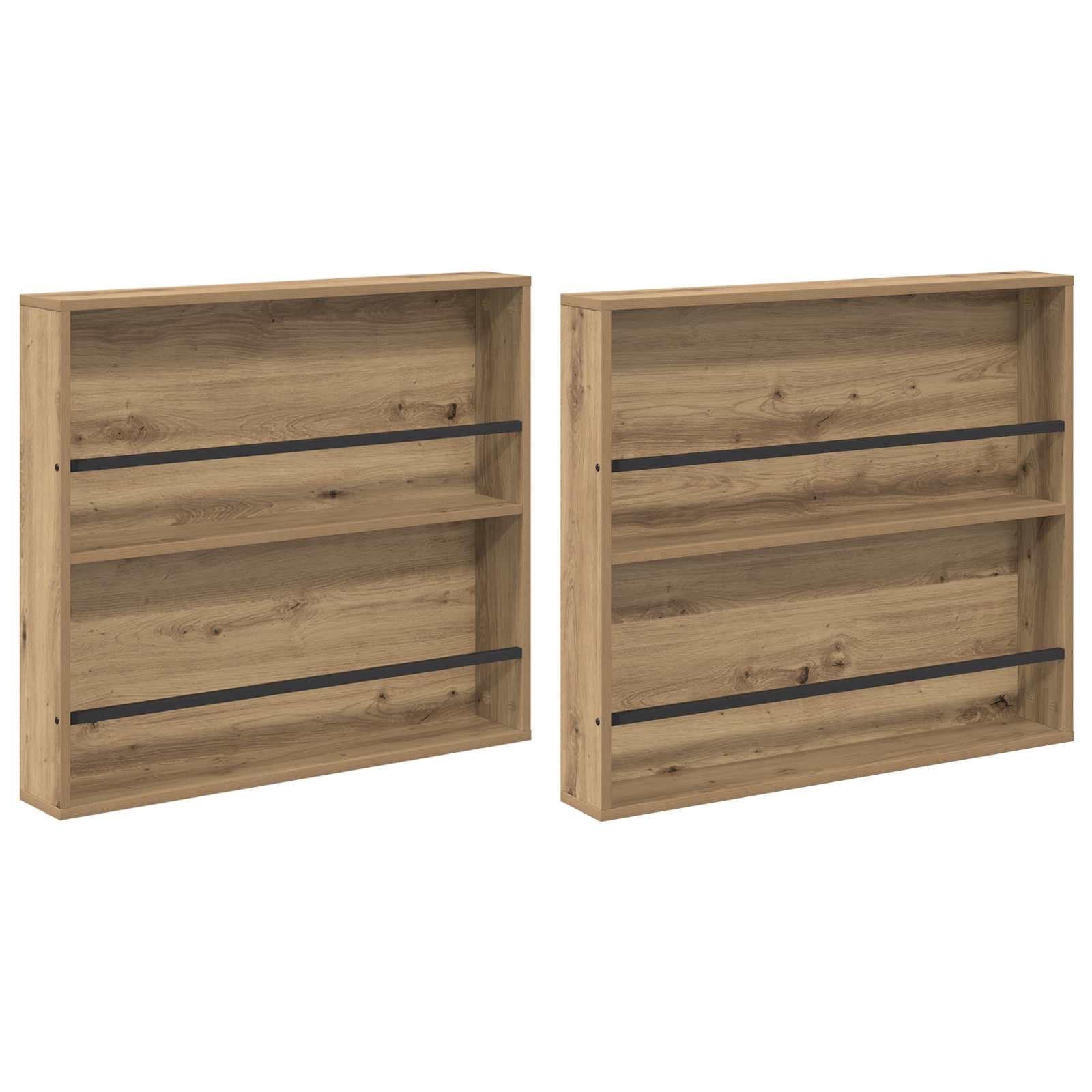 Polica za časopise Zidne 2 pcs Umjetnički hrast 80 x 12 x 70 cm