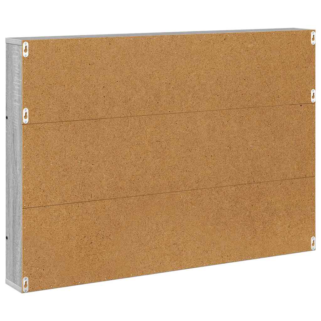 Polica za časopise s policom Zidne Siva Sonoma 100 x 12 x 70 cm