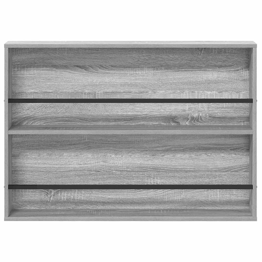 Polica za časopise s policom Zidne Siva Sonoma 100 x 12 x 70 cm