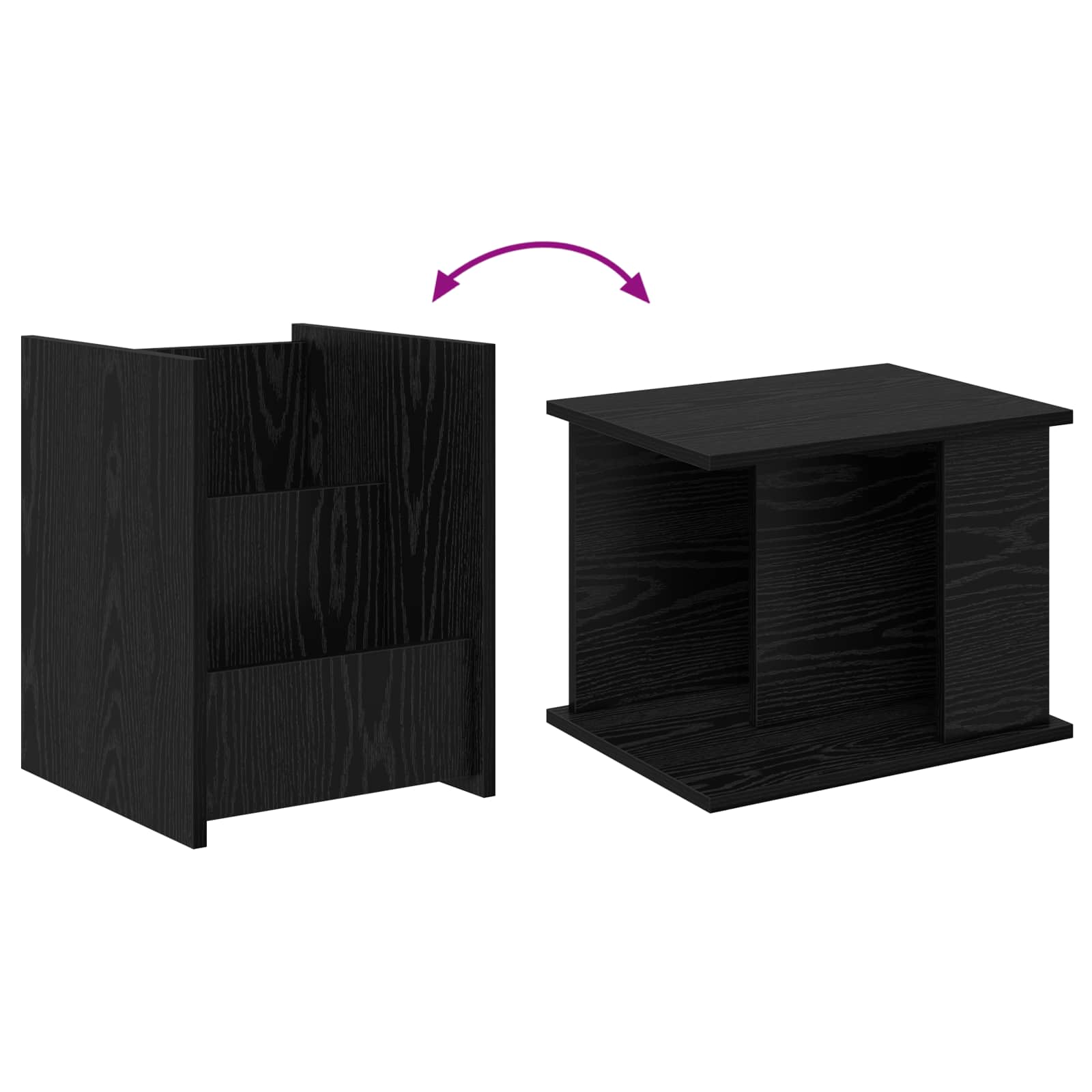 Polica za časopise Crni hrast 35 x 35 x 45 cm Konstruirano drvo