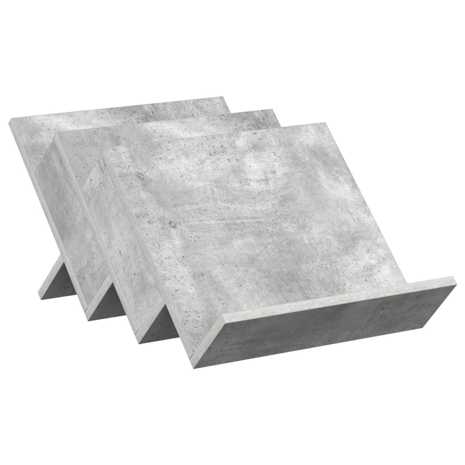 Polica za časopise s policom Betonska siva 53 x 40 x 28,5 cm