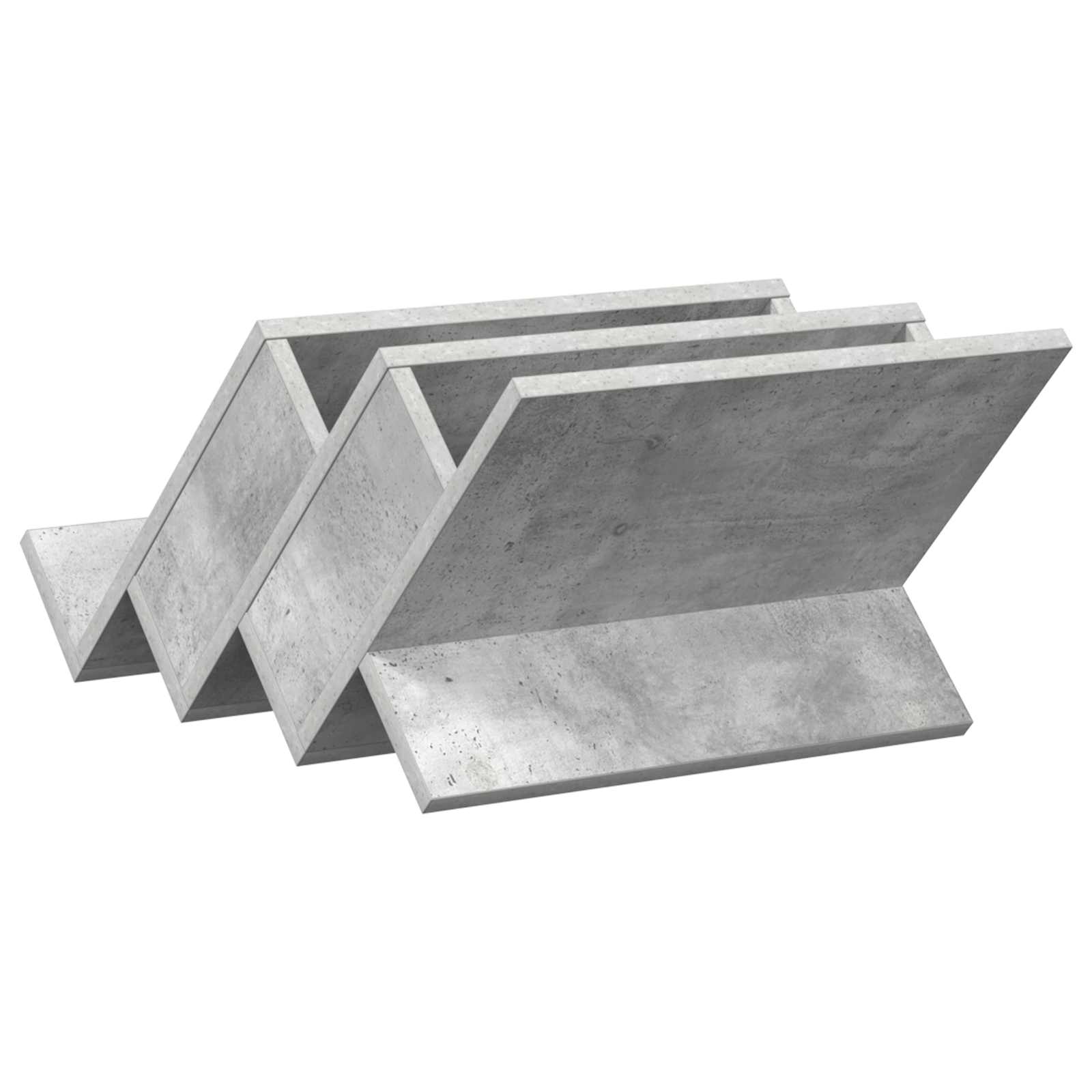 Polica za časopise s policom Betonska siva 53 x 40 x 28,5 cm