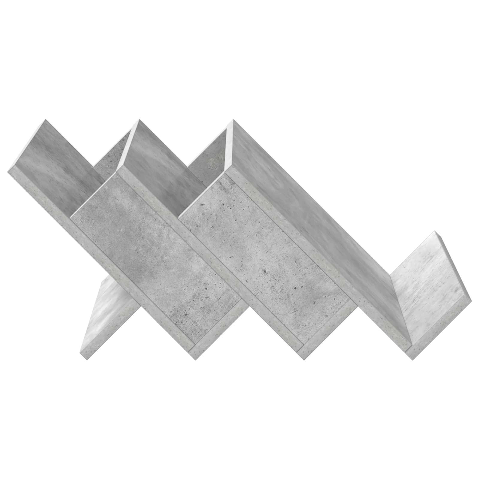 Polica za časopise s policom Betonska siva 53 x 40 x 28,5 cm
