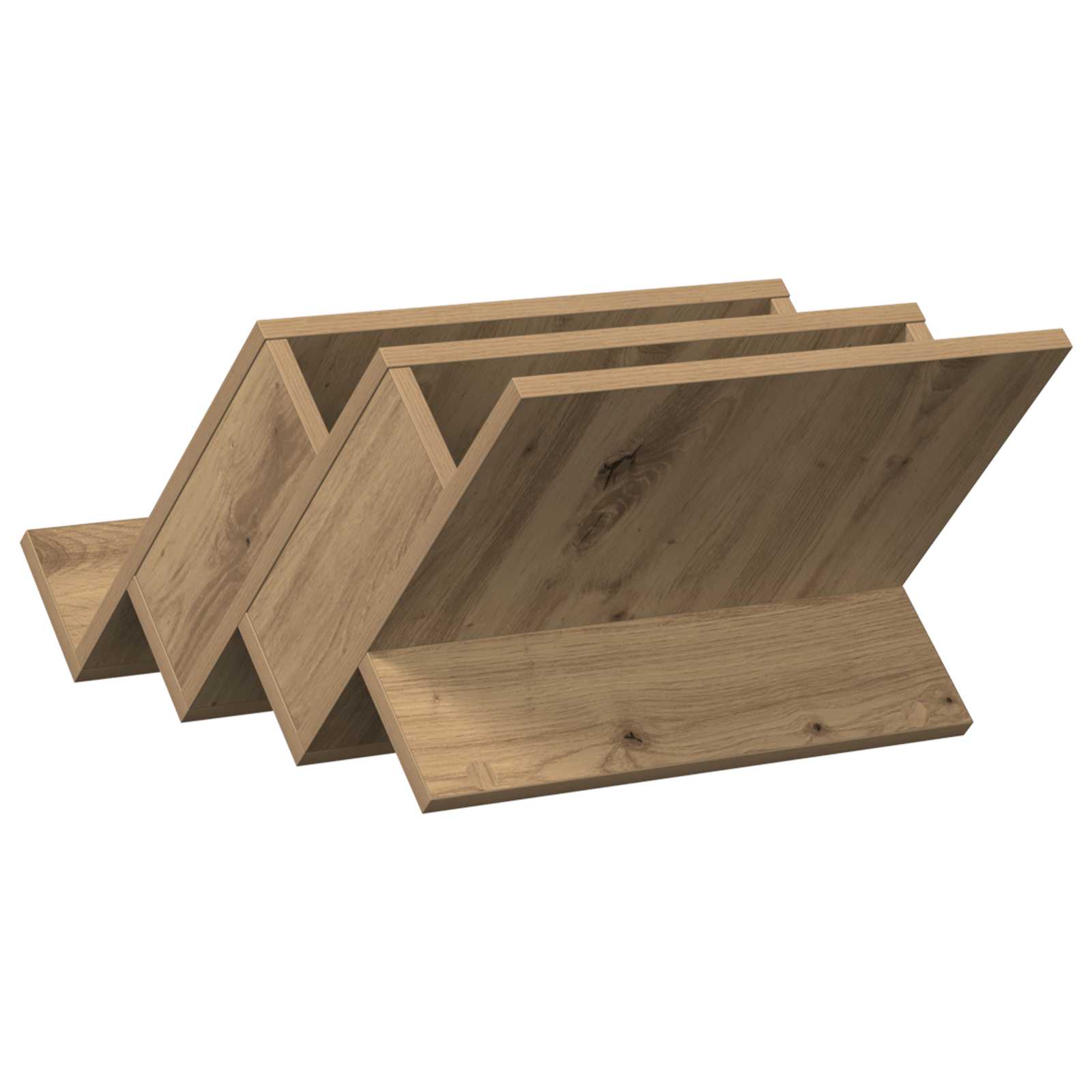 Polica za časopise s policom Umjetnički hrast 53 x 40 x 28,5 cm