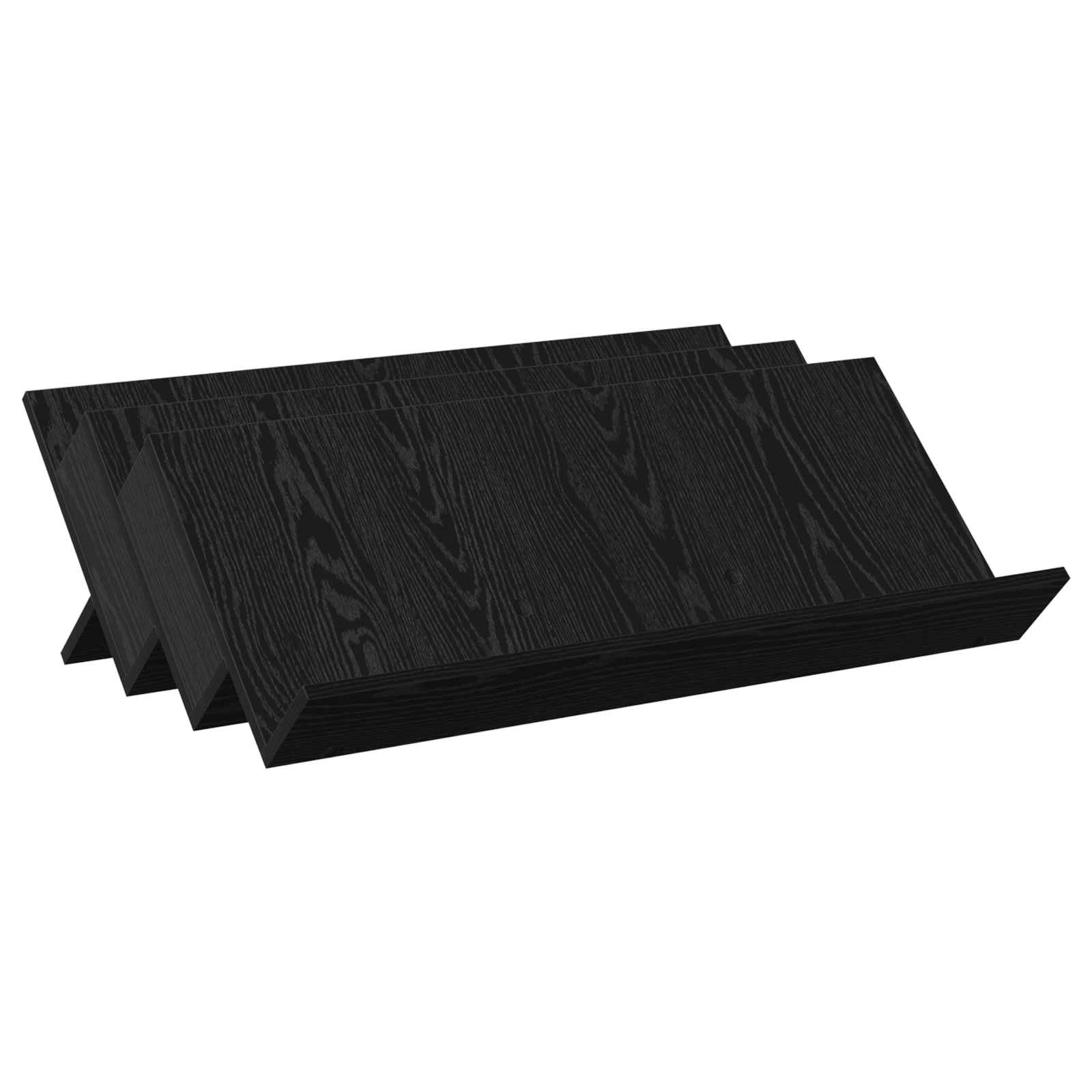 Polica za časopise s policom Crni hrast 90 x 53 x 28,5 cm