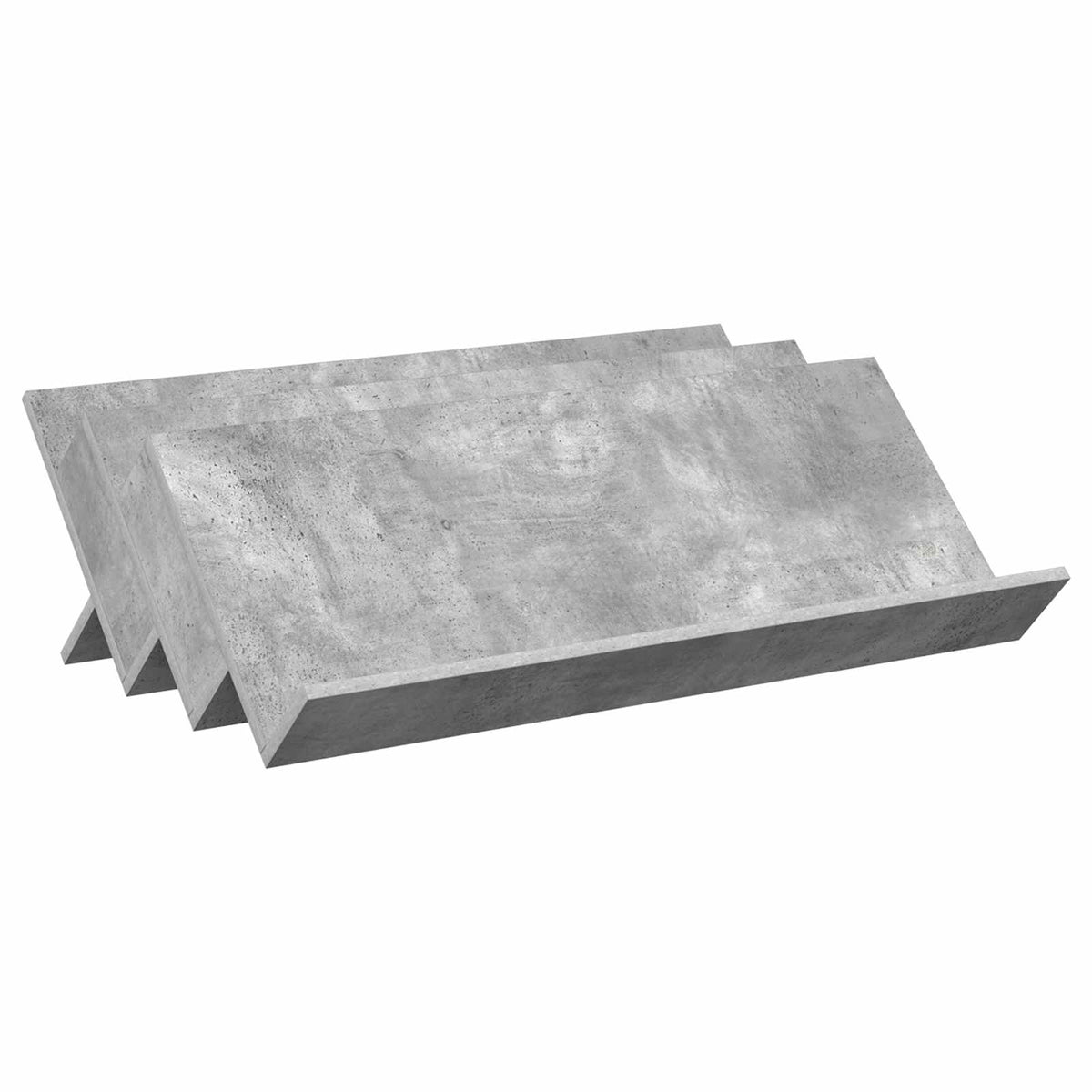 Polica za časopise s policom Betonska siva 90 x 53 x 28,5 cm
