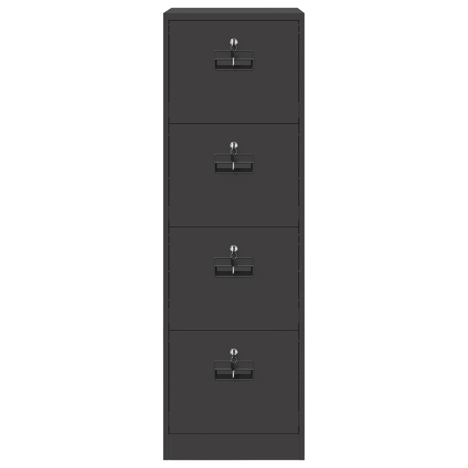 Kabinet za datoteke s ladicama 2 pcs Crna 44 x 50 x 139 cm