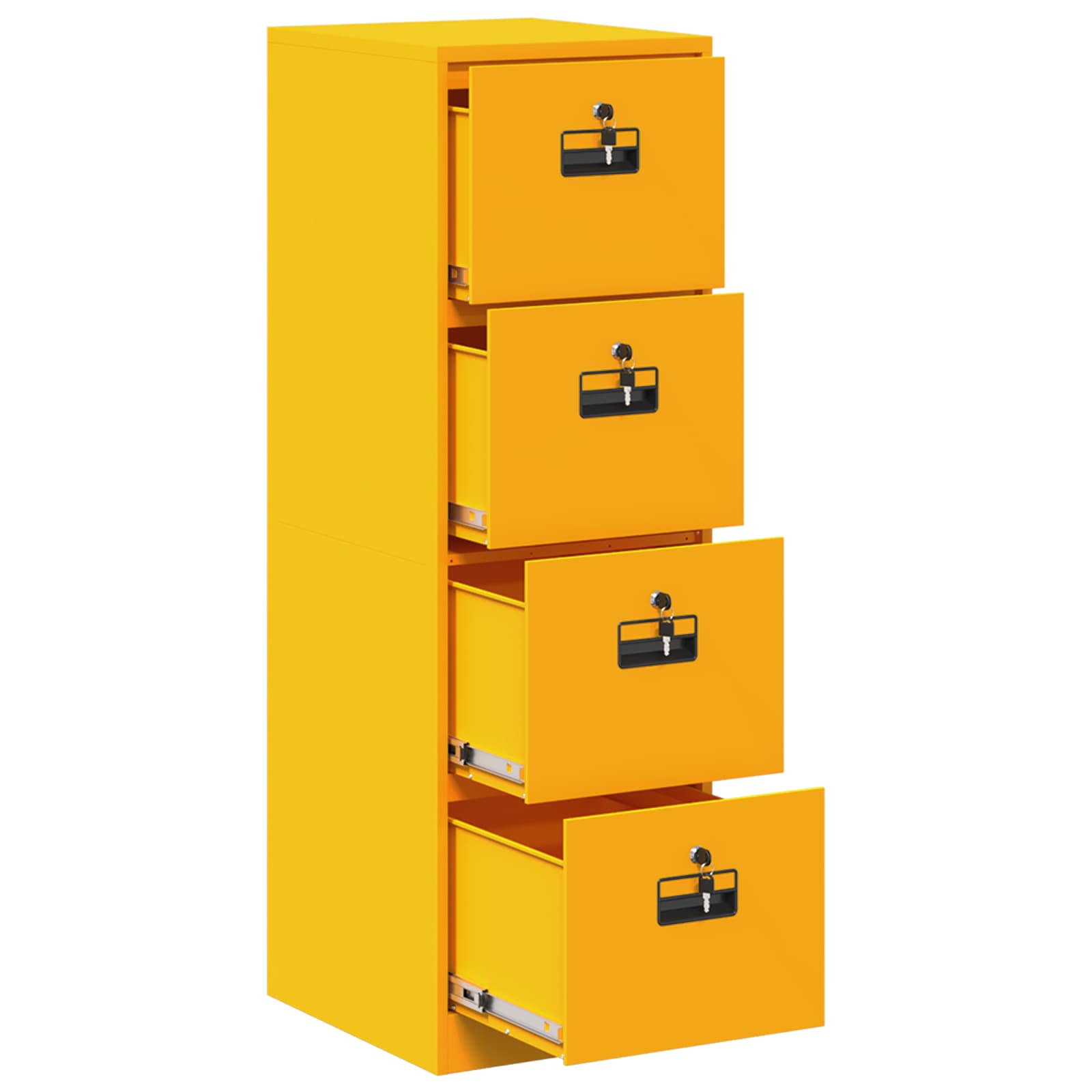 Kabinet za datoteke s ladicama 2 pcs Žuta 44 x 50 x 139 cm