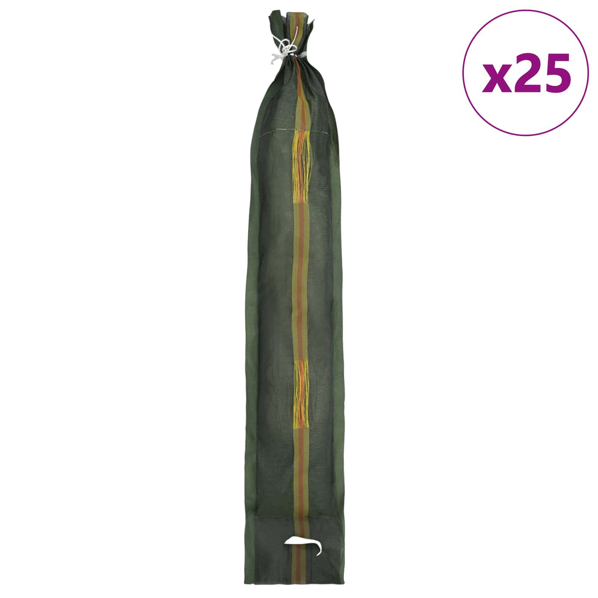 Vreće s pijeskom 25 pcs Tamnozelena 100 x 25 cm HDPE