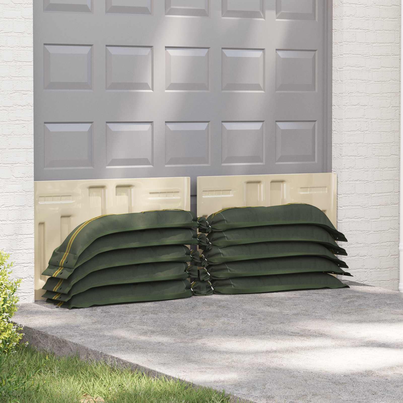 Vreće s pijeskom 10 pcs Tamnozelena 120 x 27 cm HDPE