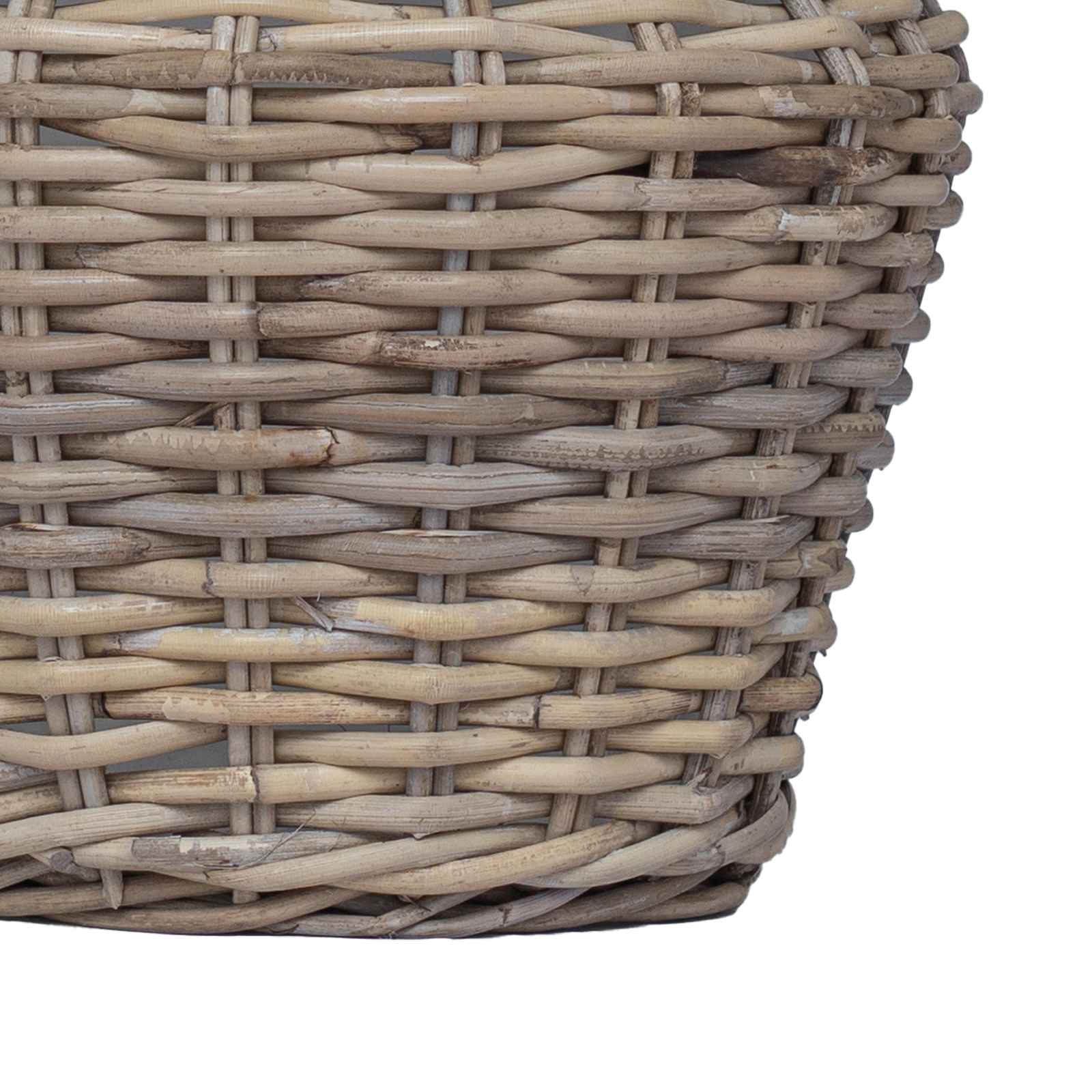 Košarica za saksije s pohranom 2 pcs Siva Lacak ratan