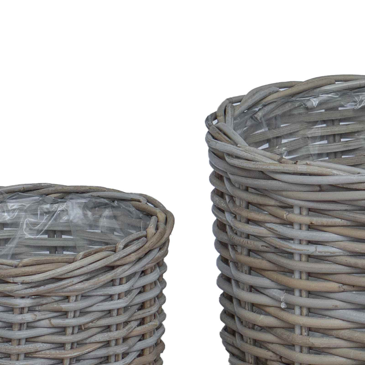 Saksija Košara s pohranom 2 pcs Siva Kubu Ratan