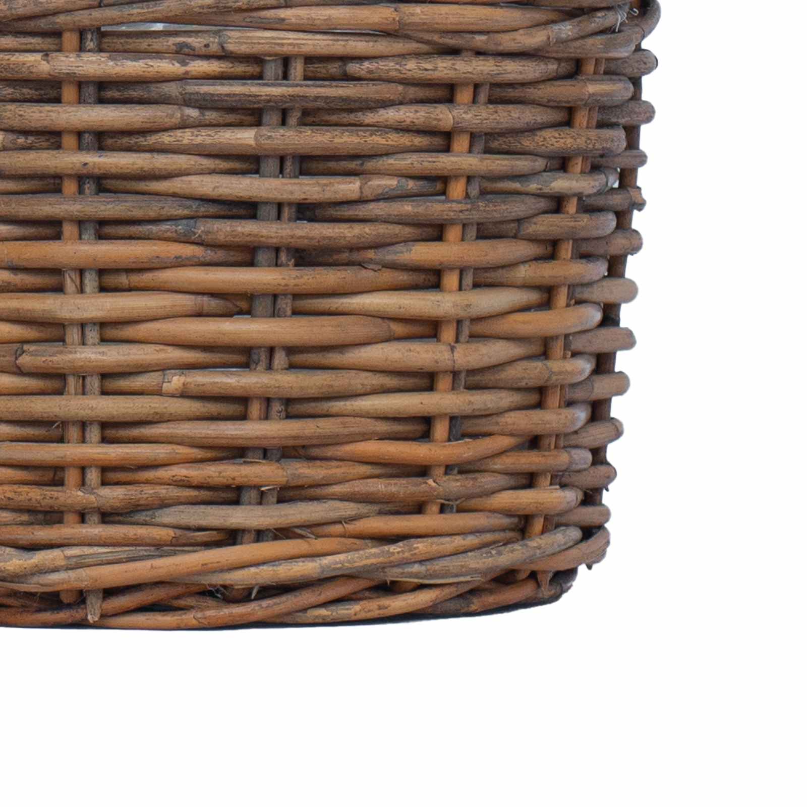 Saksija Košara s pohranom 2 pcs Smeđa Kubu Ratan