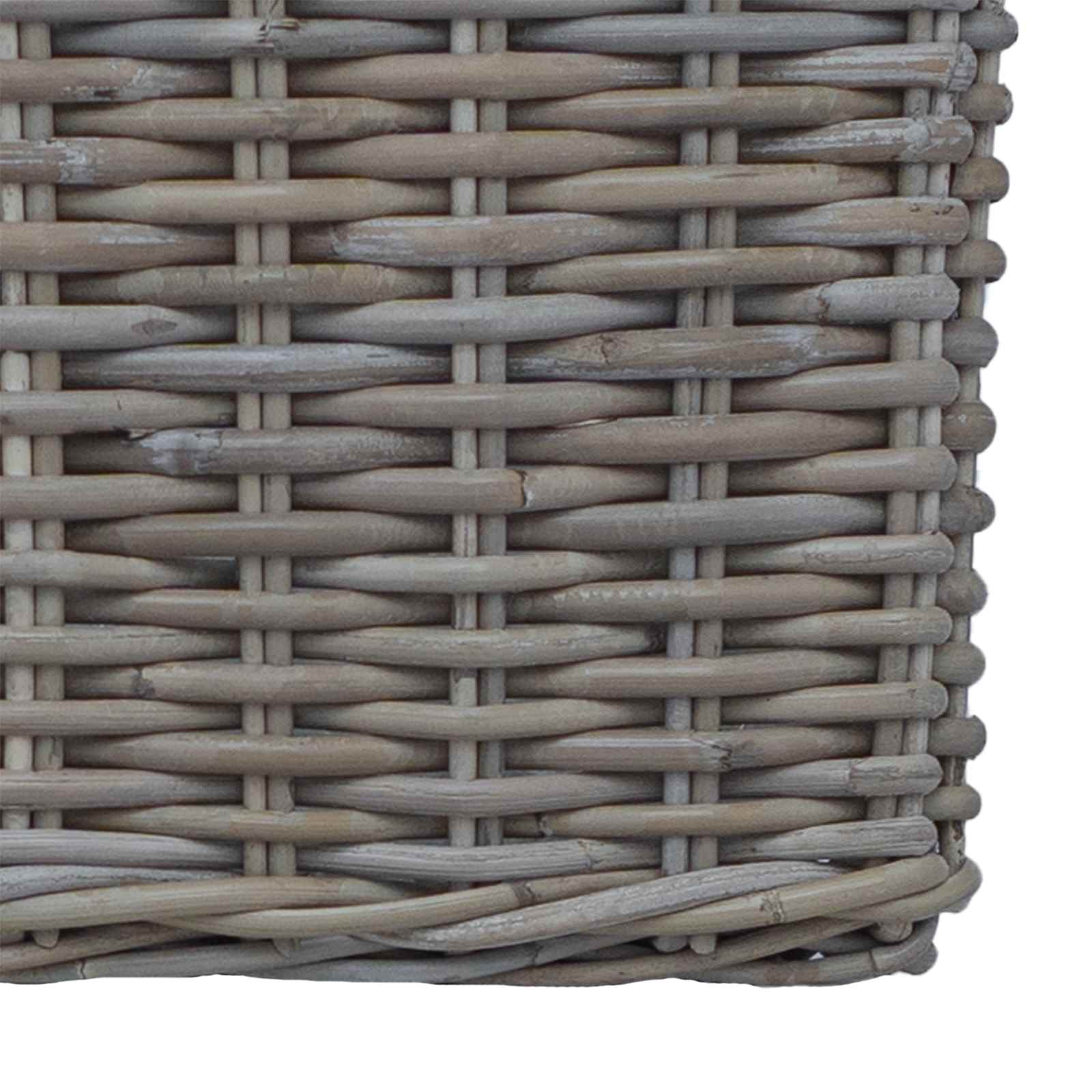 Košarica za saksije s pohranom 2 pcs Siva Lacak Ratan
