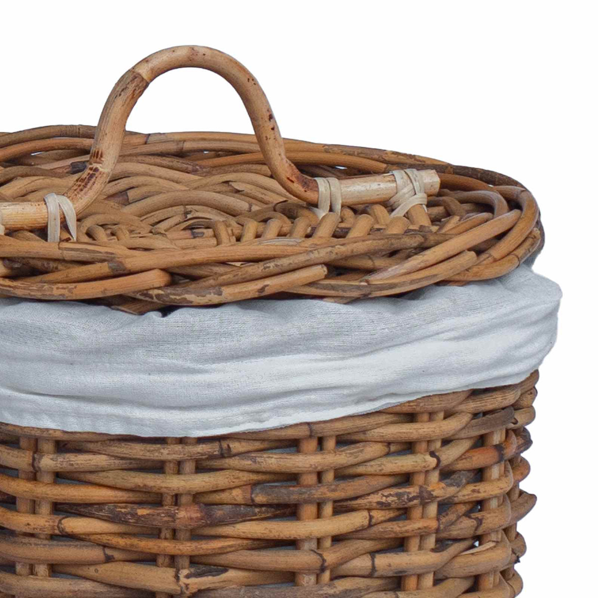 Košarica za rublje 2 pcs Smeđa Kubu Ratan