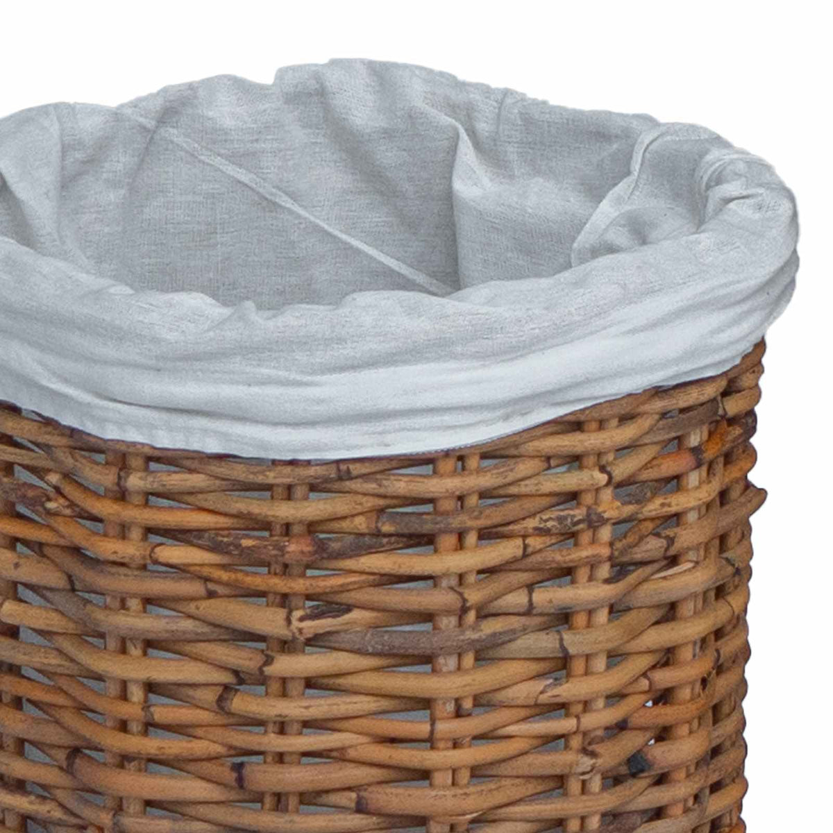 Košarica za rublje 2 pcs Smeđa Kubu Ratan