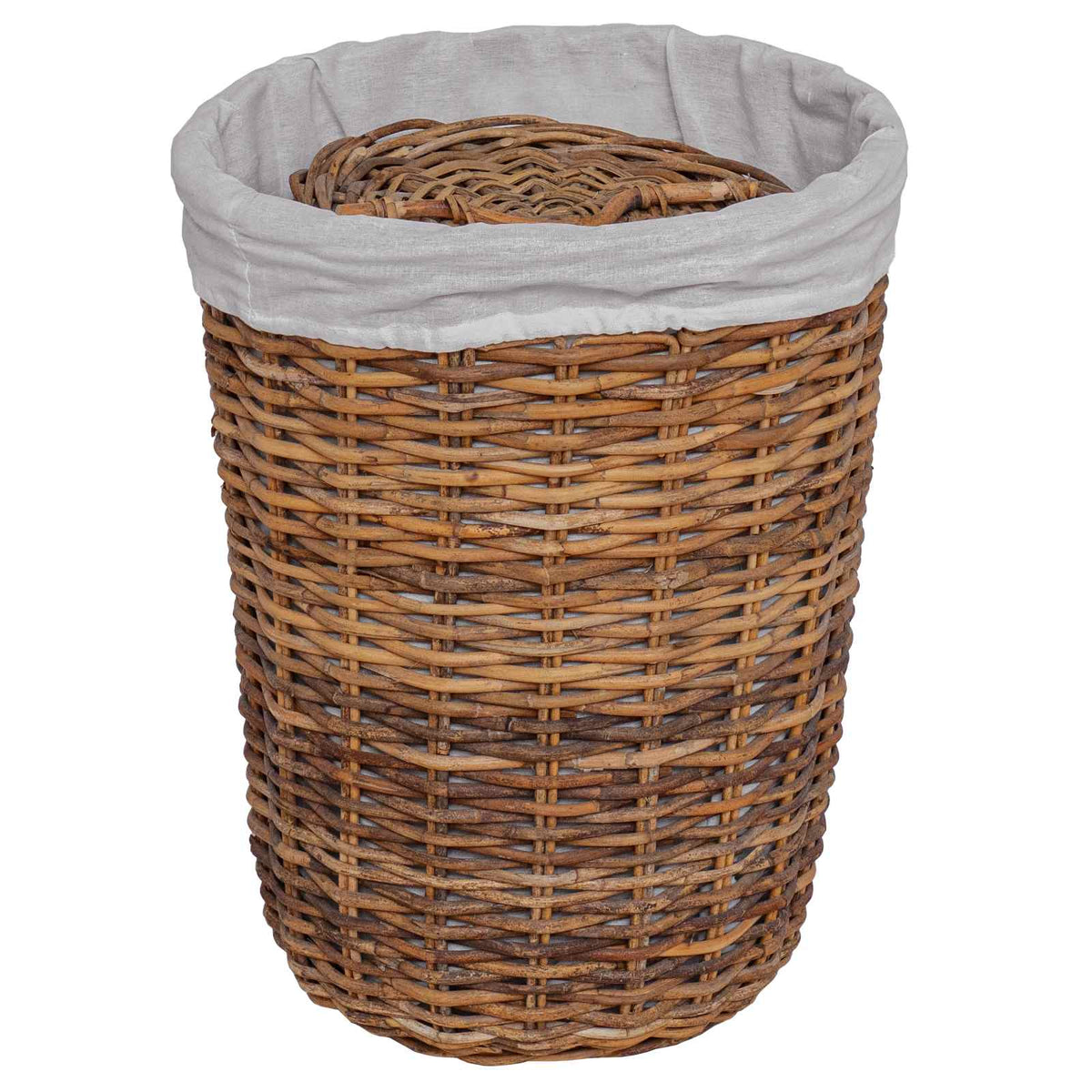 Košarica za rublje 2 pcs Smeđa Kubu Ratan