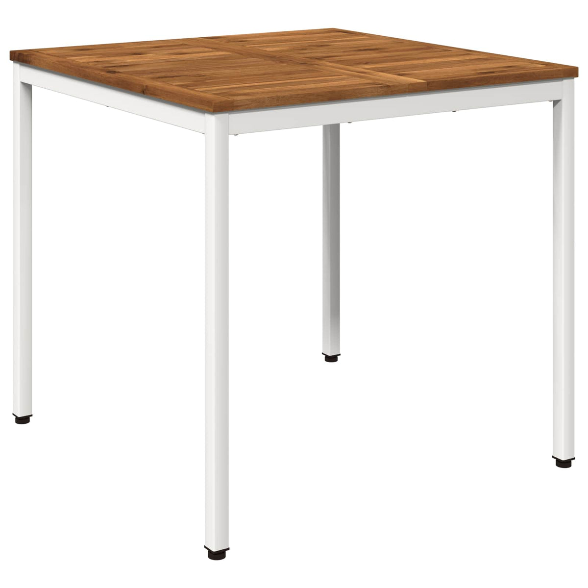 Stol za večeru u vrtu Prirodna i bijela 80 x 80,5 x 75 cm