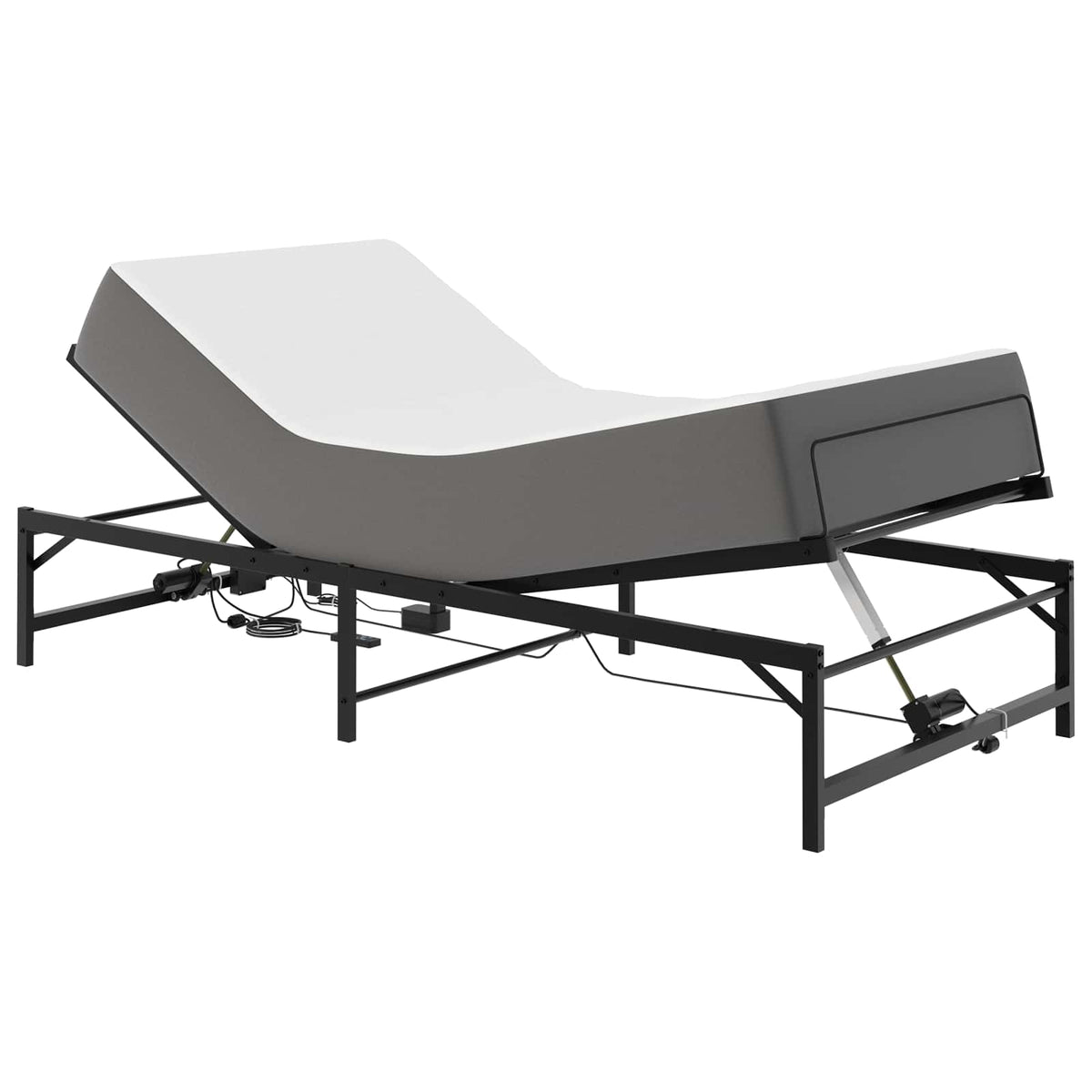 Električni podesivi okvir kreveta Crna 75 x 190 cm Čelik