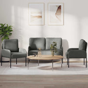 Setovi sofa 3 pcs Tamno siva 115 x 56 x 80 cm Šperploča