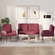 Setovi sofa 3 pcs Vinska crvena 115 x 56 x 80 cm Šperploča