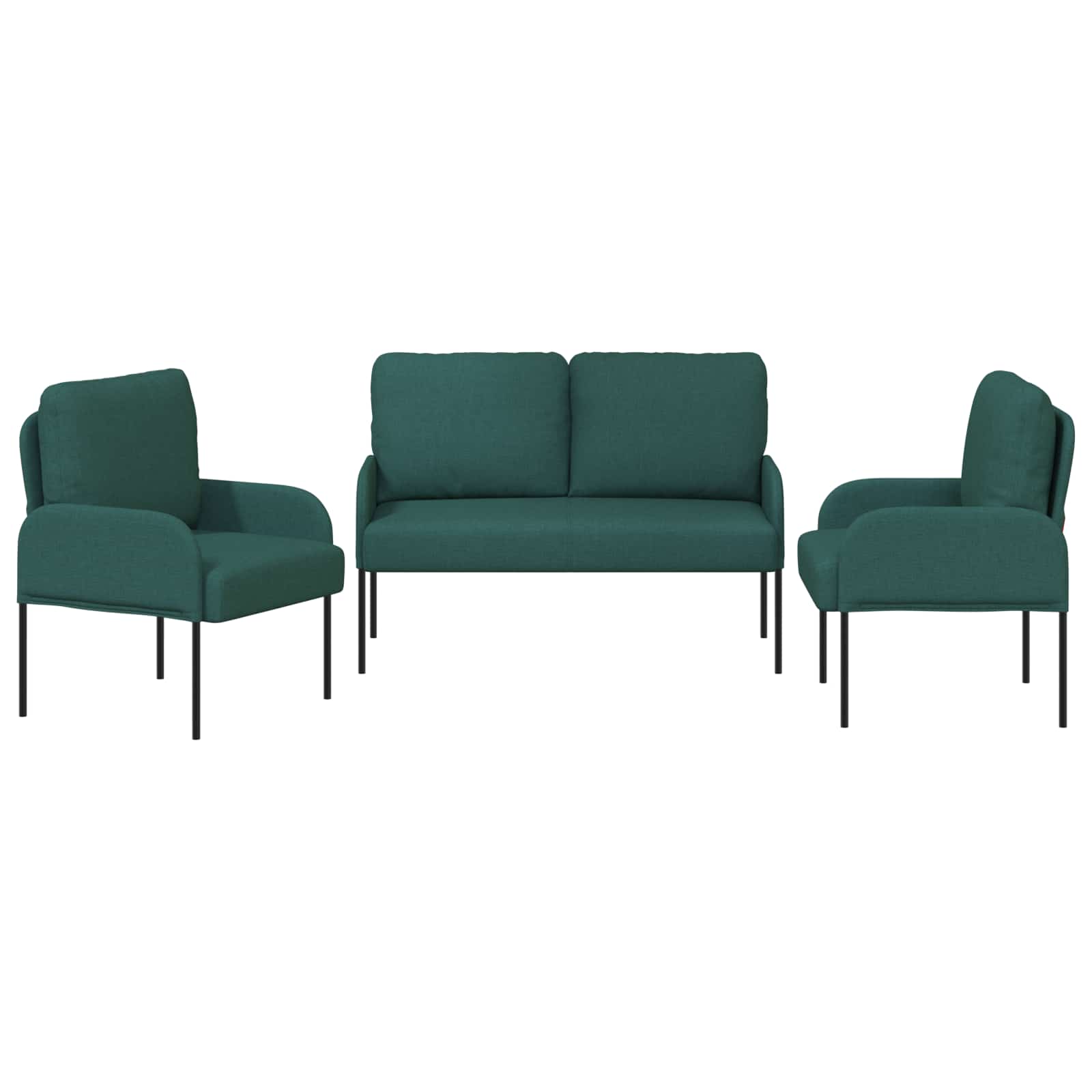 Setovi sofa 3 pcs Tamnozelena 115 x 56 x 80 cm Šperploča