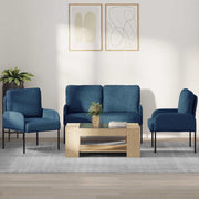 Setovi sofa s jastukom 3 pcs Plava 115 x 56 x 80 cm Šperploča